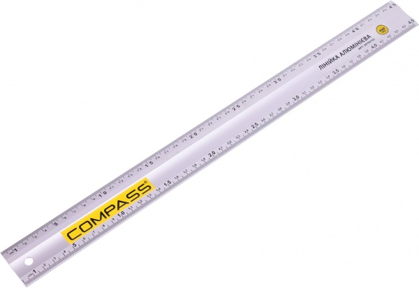 Линейка Compass Л-450 алюминиевая анодированная две шкалы  — фото 1