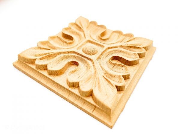 Декоративная панель деревянная розетка 1 шт, RZ.03.90, 90х90x10 мм 