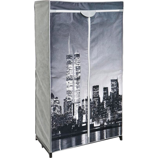 Гардероб текстильний з боковими кишенями City Style W307 1560х870х460 мм сірий 