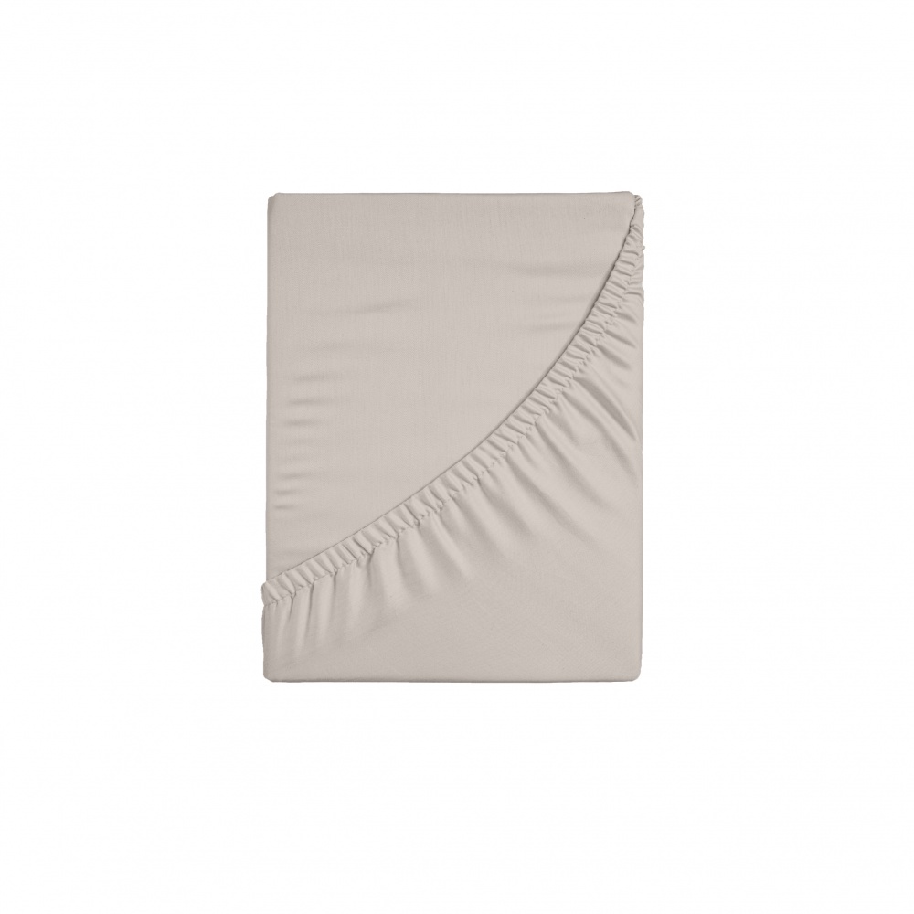 Простынь на резинке Моно 140x200 см бежевый