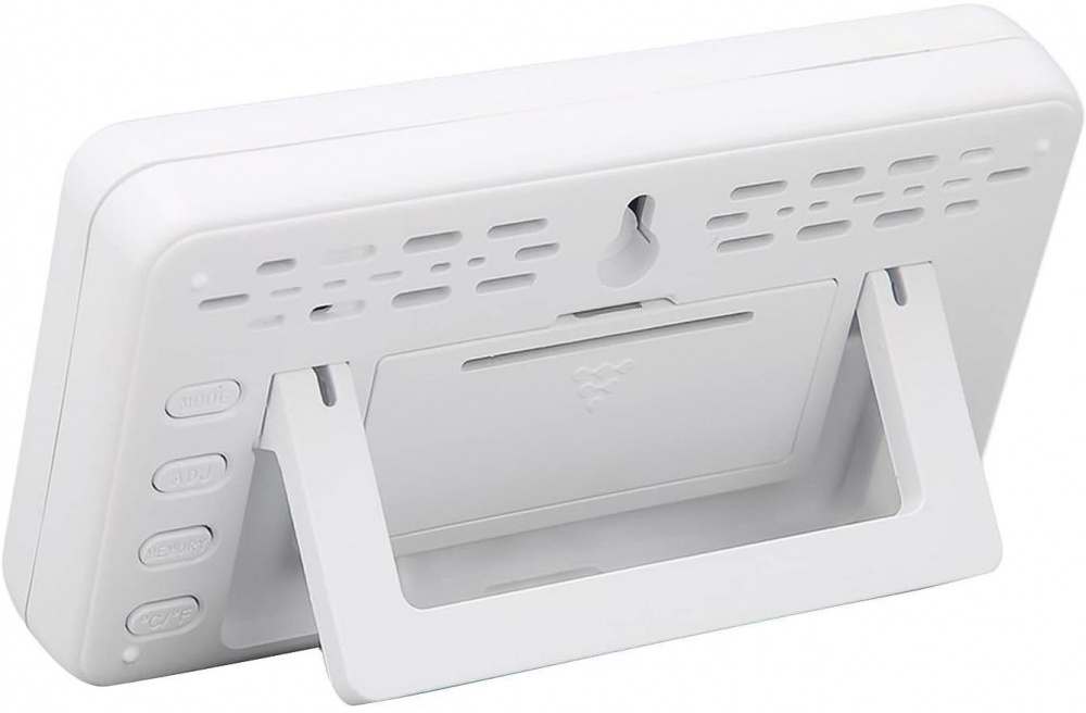 Термогигрометр цифровой с часами CX-1206 белый