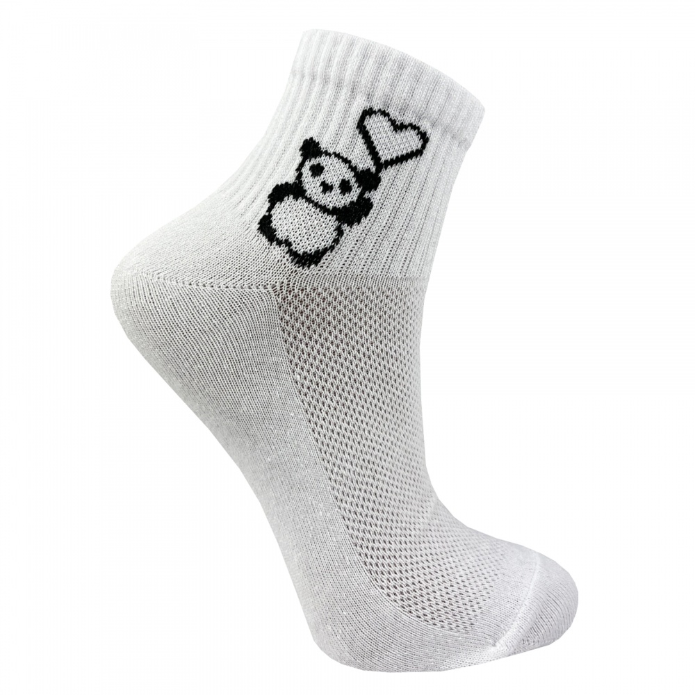 Носки женские Premier Socks Эконом средняя сетка с пандой р.23-25 белый