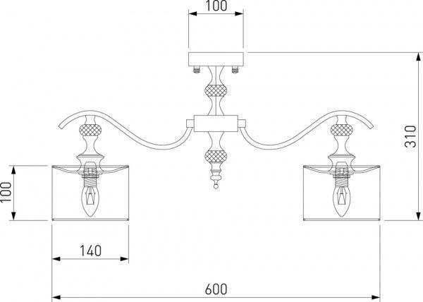 Люстра потолочная Strotskis Ofelia 60070/5 5x40 Вт E14 никель/сатин