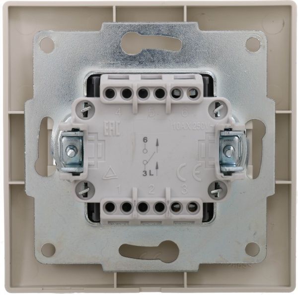 Выключатель одноклавишный UP! (Underprice) One Plus без подсветки 10 А 220В крем 706-0303-100