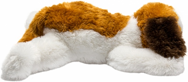 Мягкая игрушка Копица Собака Cенбернар 48 см коричневый с белым