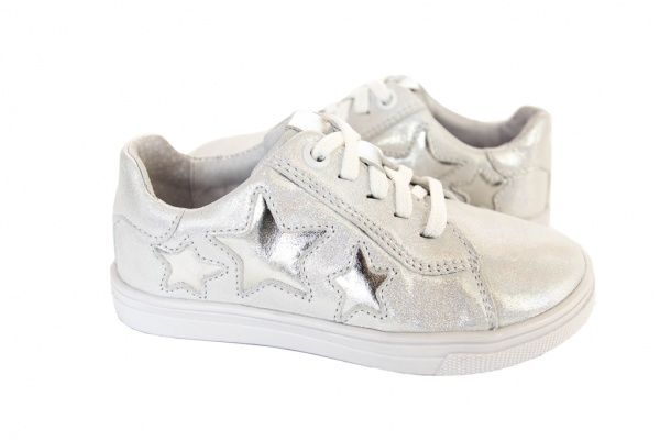 Кеди дитячі Мальви р.28 білий із сріблястим Ш-460 E 