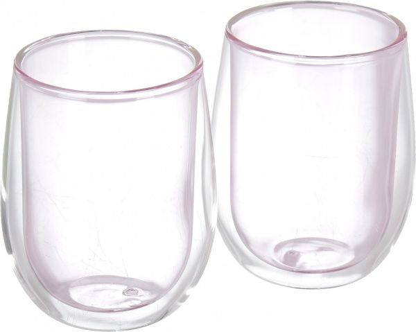 Набор стаканов для латте Sparkle Pink 300 мл 2 шт. Flamberg Smart Kitchen 