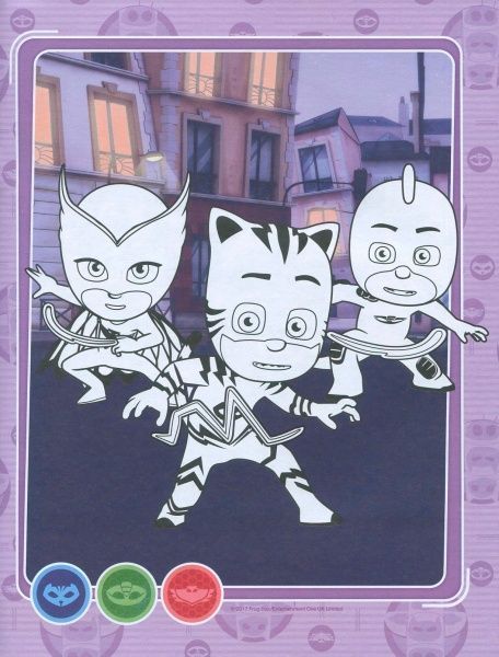 Раскраска «PJ Masks. Розфарбуй за зразком (синя)» 978-966-462-899-7