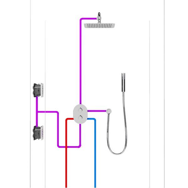 Смеситель скрытого монтажа Ravak R-box multi CR 067.00