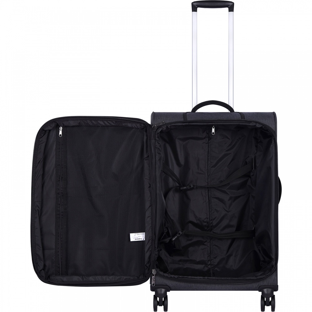 Чемодан Bagland Валенсия 63 л серый 3796924