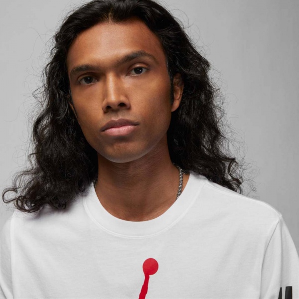 Футболка Nike M J JD AIR STRETCH SS CREW DV1445-100 р.L білий