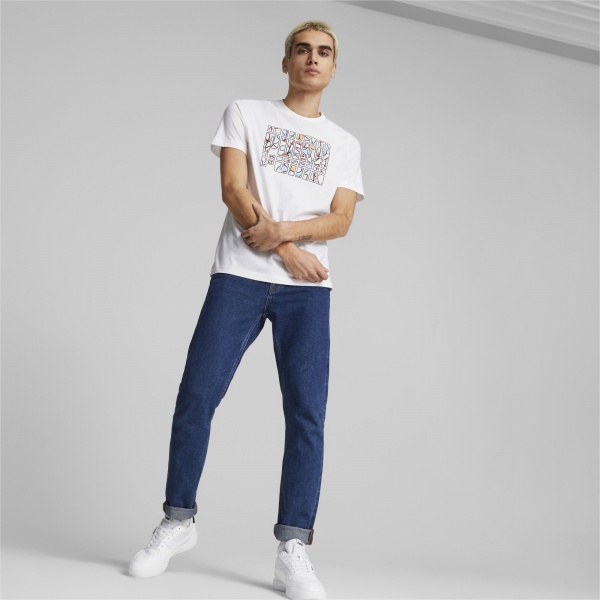 Футболка Puma GRAPHICS SUMMER TEE PUMA WHITE 67448202 р.M белый