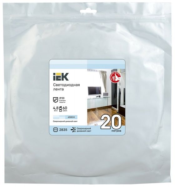 Лента светодиодная 4,8 Вт IP20 12 В белый LSR1-2-060-20-3-20 