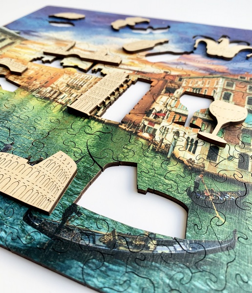 Пазл дерев'яний Чудова Венеція 300х300 мм ZABAVA 