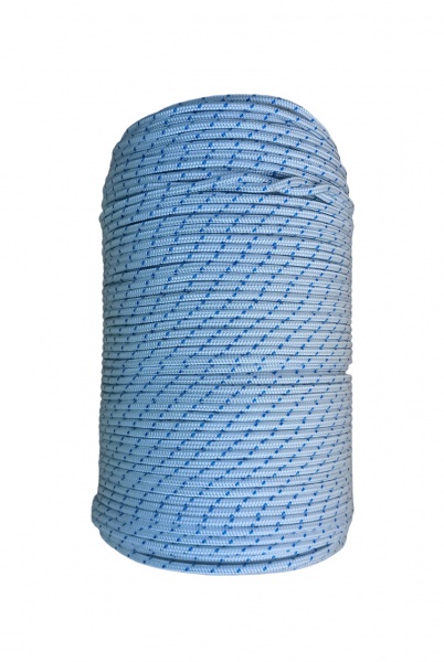 Шнур капроновий 6 мм 200 м біло-синій