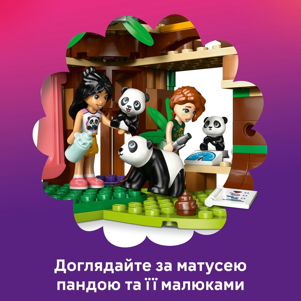 Конструктор LEGO Friends Догляд за тваринами в заповіднику панд 42648