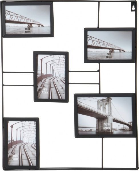 Коллаж черный на 5 фото 10x15/18x13 см 