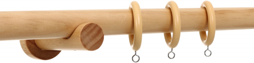 Карниз Vivendi одинарний укомплектований d28 мм 160 см натуральний