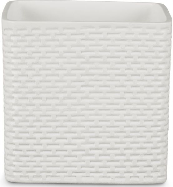 Кашпо керамічне Scheurich Modern Cube квадратний 1,8л білий 