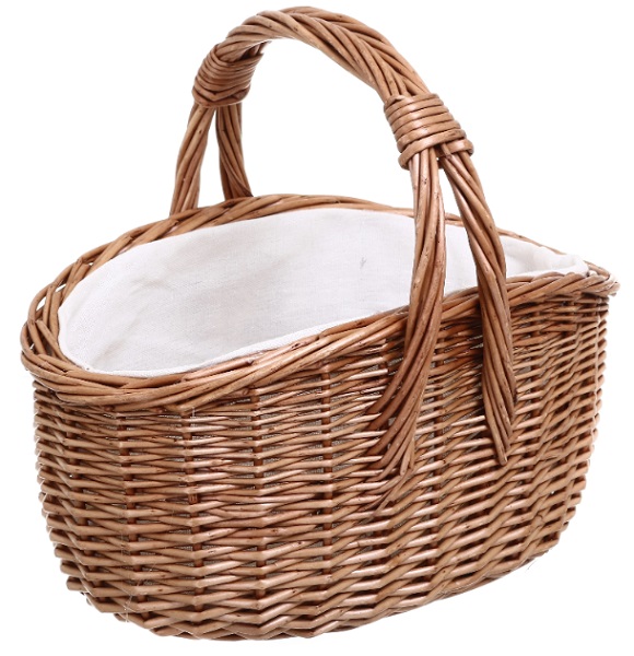 Корзина плетеная с текстилем 30x20x12/25 см TC23-12