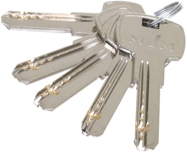 Цилиндр MVM Р6Р 50x40 ключ-ключ 90 мм матовый никель