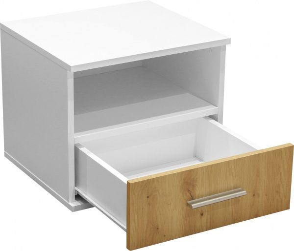 Тумба приліжкова Рієка Р-ТКр1 450х400х403 мм дуб артизан/білий 