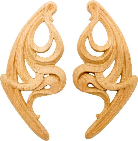 Декоративная панель деревянная угловая 2 шт., CN.04.90 81х90x2 мм 