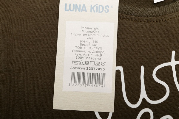 Реглан для хлопчика Luna Kids More minutes р.152 хакі 