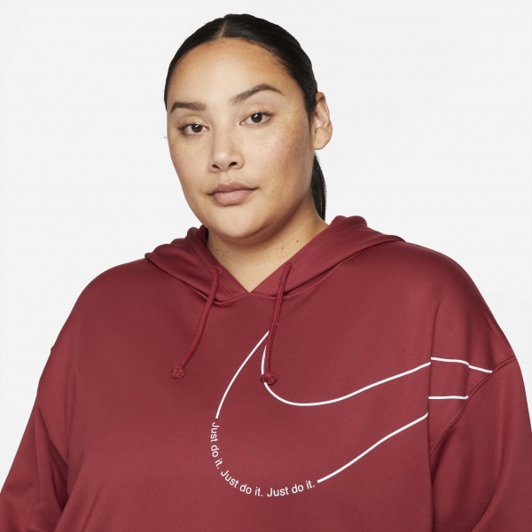 Джемпер Nike W NK TF HBR GRX AL TM FC PO HD DD6464-690 р. XL малиновий