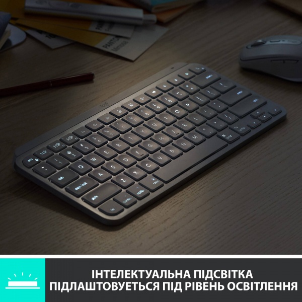 Клавиатура Logitech MX Keys Mini Minimalist Wireless Illuminated (L920-010498) graphite 