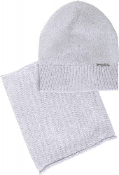 Комплект шапка + снуд Pompona для девочек р.52-54 белый 20 Z P 51 k 