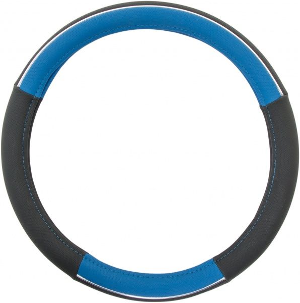 Чехол на руль Vitol JU 080204 BL M (25) черный с синим