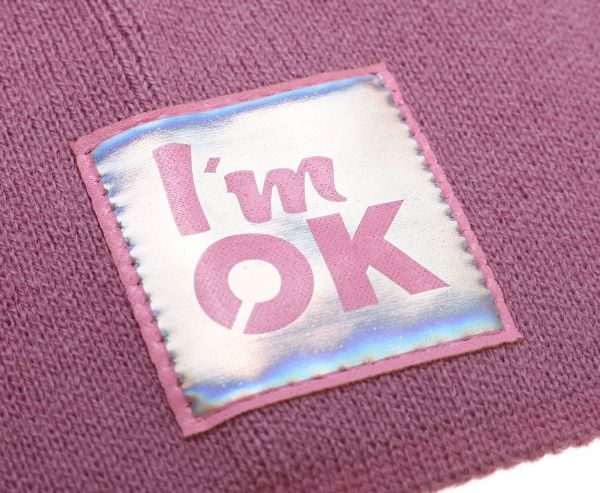 Шапочка дитяча для дівчинки Kraft+ 9752 р.52-54 темна пудра 