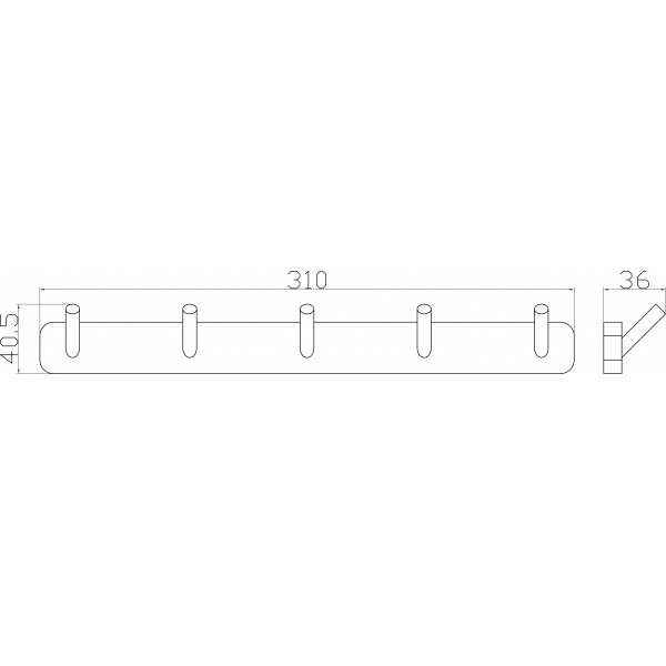 Планка с крючками Aqua Rodos Capri 6655
