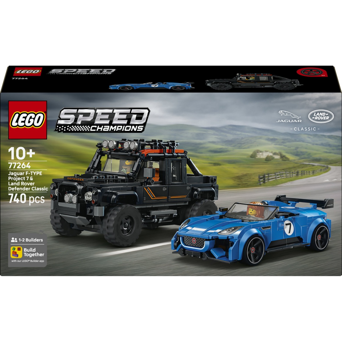 Конструктор LEGO Speed Champions Jaguar Project 7 и Land Rover Defender 77264 — фото 1