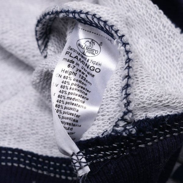 Джемпер Фламинго Усы р.140 серый/синий 