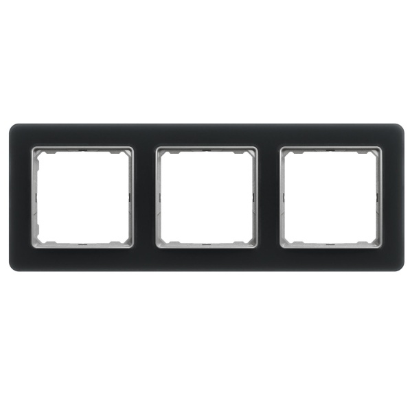 Рамка трехместная Schneider Electric Sedna Elements универсальная черный матовый SDD362803