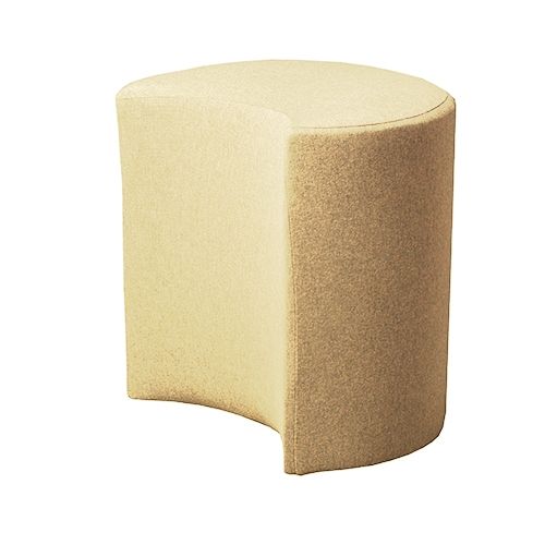 Пуф Марбет Півмісяць 400x400x240 мм Malaga №01 молочний 