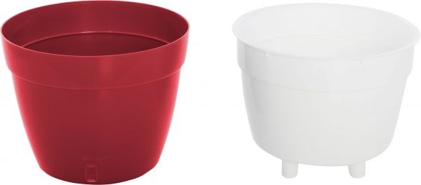 Горщик пластиковий Santino Асти круглий 2,5л червоний 