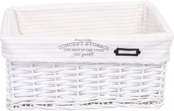 Корзинка плетеная Tony Bridge Basket с текстилем 40х30х18 см HQN20-1AB-3 