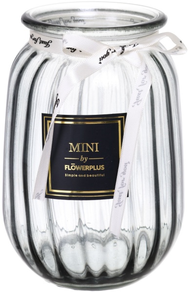 Ваза стеклянная серая Crystal Alexa 17 см YIWU