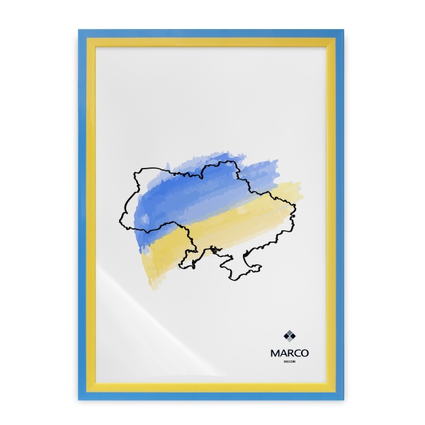 Рамка MARCO decor 1611 1 фото 10x15 см желтый/голубой 