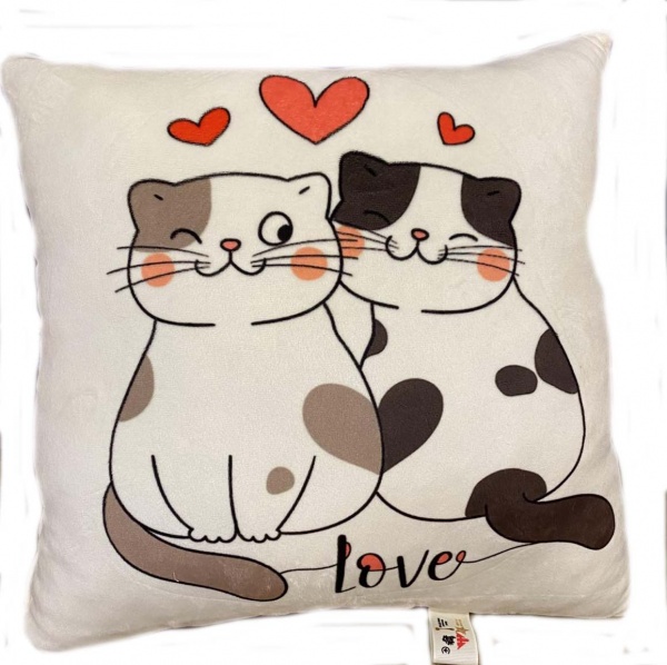 Подушка декоративная Love 43x43 см слоновая кость Анна 