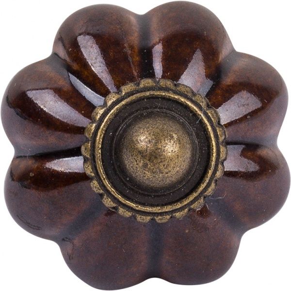 Меблева ручка 31473 антична бронза/шоколадний Ferro Fiori CR 9150.34