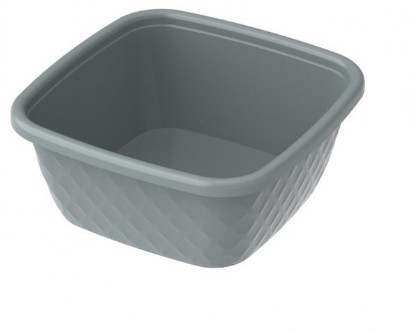 Таз Heidrun Diamond 34х34х14 см (ар.500) 9 л серый 500 