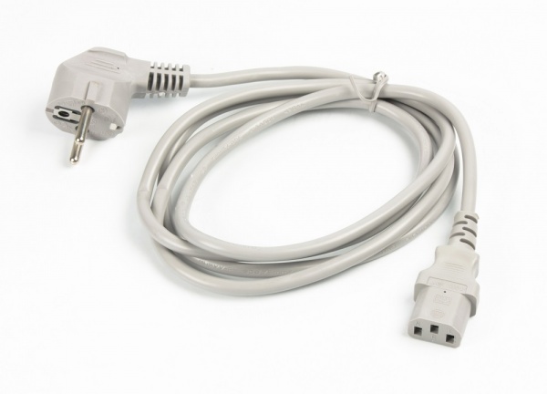 Кабель Cablexpert силовой 1,8 м серый (PC-186-VDE-GR) CEE7/7-C13, VDE, 3х0.75 мм кв 