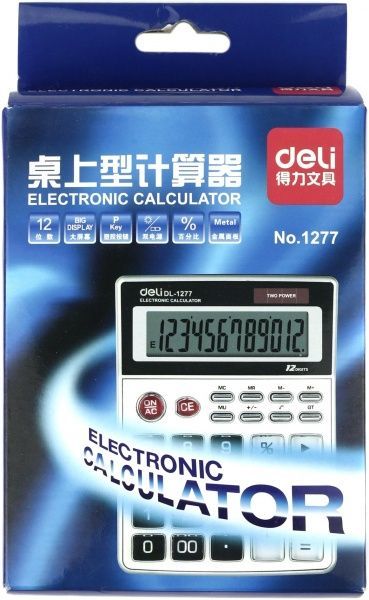 Калькулятор 1277 професійний 152x112x34 мм Deli