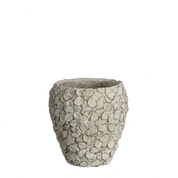 Вазон керамічний Edelman Pam круглий 2,5 л бежево-сірий (754409) 