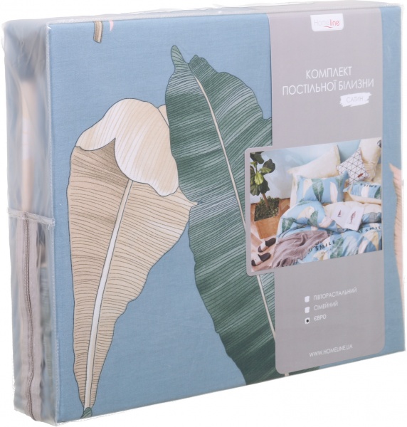 Комплект постельного белья Флорида 2 бежевый с голубым Homeline 