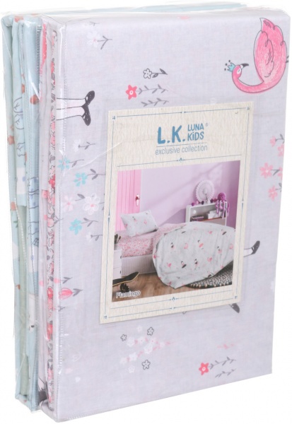 Комплект постельного белья NANTONG розовый с рисунком